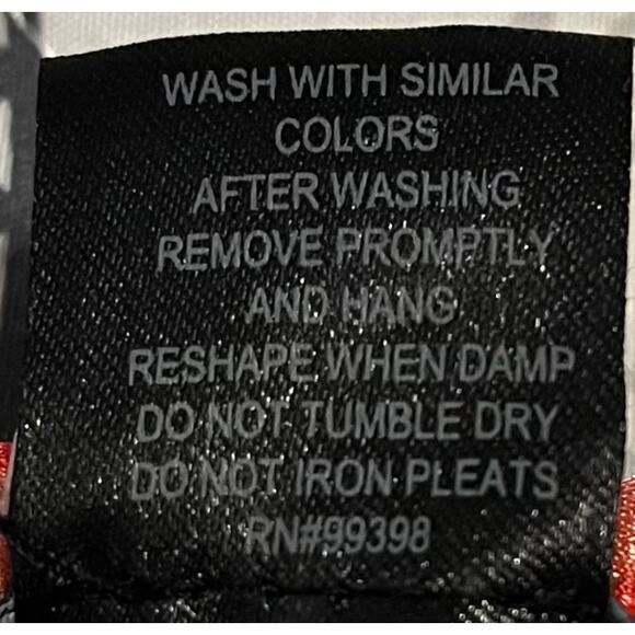 ERIC SIGNATURE HI-RISE, PULL-ON, PLEATED PANTS, WOMENS, M, ORANGE MULTI FLORAL - Picture 10 of 10